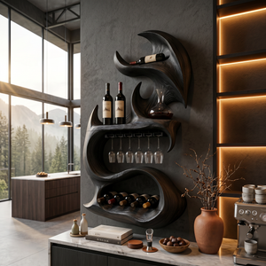 Modern Sculptural Bottle Display For Living Space