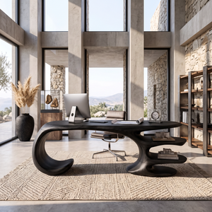 Artistic Rounded Corner Desk Living Room Office