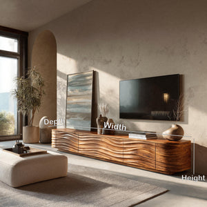 Contemporary Low Wood TV Stand For Media Room