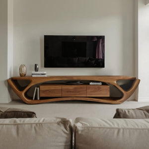 Quiet Luxury Modern Organic TV Console For Living Room