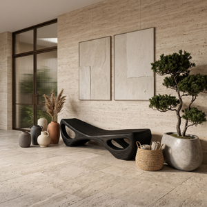 Organic Sculptural Entryway Bench For Luxury Entryway Decor