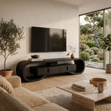 Organic Wood TV Cabinet For Living Room Media Storage