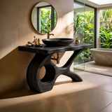 Floating Natural Wood Vanity Unit For Master Bath