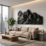 Artistic Wood Wall Art Layers Mountain Design For Living Room