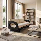 Rustic Contemporary Wood Sofa Garden Terrace Living Space