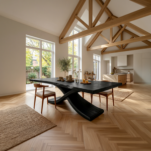 Modern Thick Top Dining Table For Kitchen Dining Area