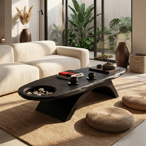 Modern Handcrafted Solid Wood Coffee Table For Living Room Interior