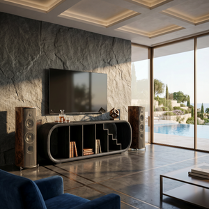 Modern Organic TV Console For Entertainment Lounge Space