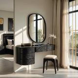 Minimalist Wall Mounted Vanity With Drawer For Sunlit Bedroom