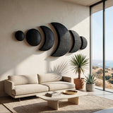 Boho Moon Phase Wood Wall Decor For Living Room