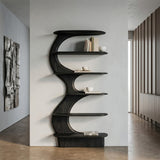 Modern Vertical Bookshelf With Open Storage For Living Room