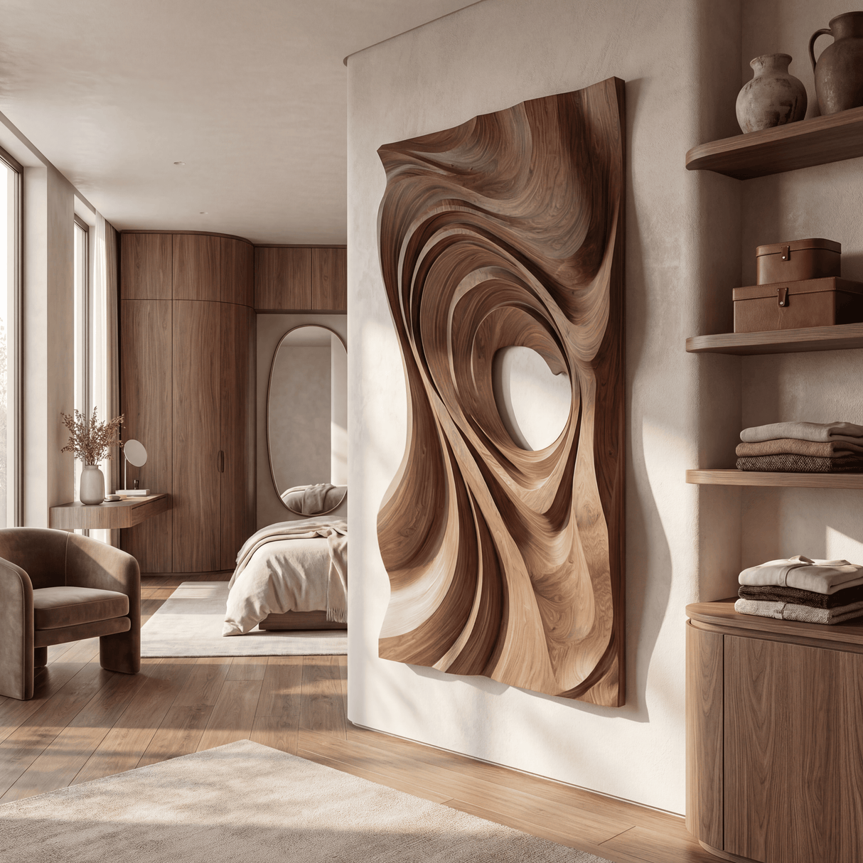 Modern Abstract Wall Panel Decor For Study Area