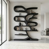 Contemporary Wooden Bookcase For Minimalist Living Room Decor