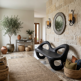 Organic Wooden Bench For Contemporary Home Decor