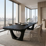 Contemporary Rectangular Sculpture Dining Table For Dining Room