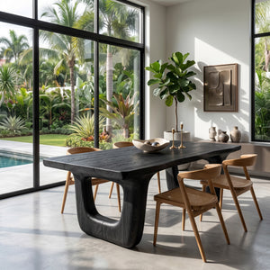 Organic Wooden Dining Table For Dining Room Decor