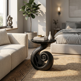 Organic Spiral Storage Side Table Resort Suite