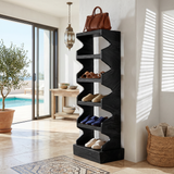 Japandi Tall Shoe Rack For Condo Entryway Hallway Placement