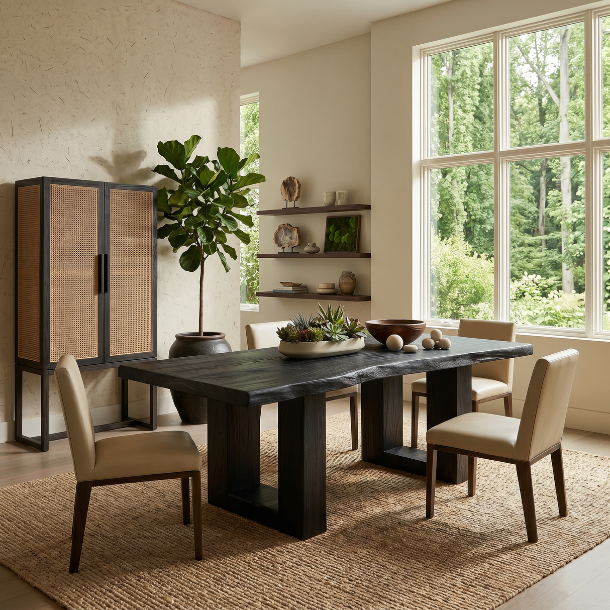 Minimalist Dining Table For Poolside Dining Area