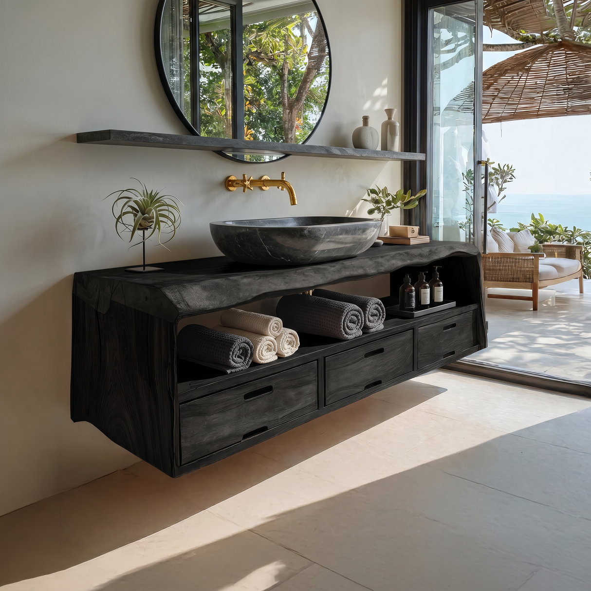 Farmhouse Floating Vanity For Bathroom Storage Ideas