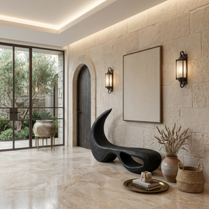 Luxury Bench With Architectural Curved Opening For Designer Homes