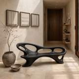 Modern Entryway Bench With Continuous Curved Structure For Modern Living