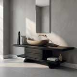 Modern Natural Wood Bathroom Vanity For Bathroom Storage