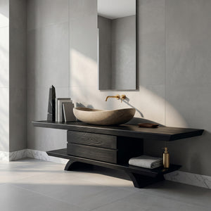 Modern Natural Wood Bathroom Vanity For Bathroom Storage
