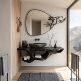 Organic Live Edge Floating Vanity Spa Retreat