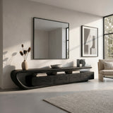 Handcrafted Natural Wood TV Console For Luxury Interior