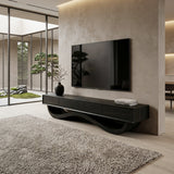 Modern Curved Base Floating Top TV Console For Living Room