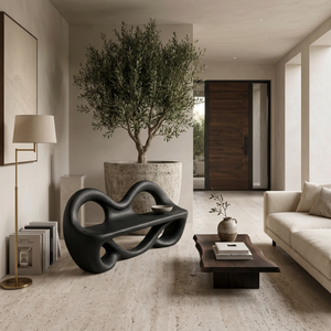 Sculptural Entrance Bench For Luxury Entryway Decor