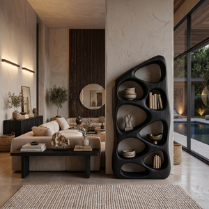 Modern Statement Sculptural Bookshelf For Living Room Style