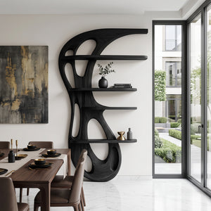 Modern Organic Bookshelf For Living Room Interior Decor