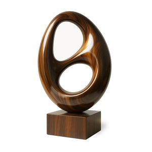 Farmhouse Abstract Wood Garden Sculpture For Yard Decor