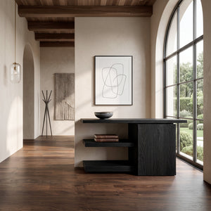 Modern Asymmetrical Console Table For Entryway