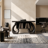 Sculptural Loop Record Player Console Contemporary Interior