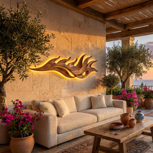 Modern Contour Wall Art Panel For Reading Lounge Area