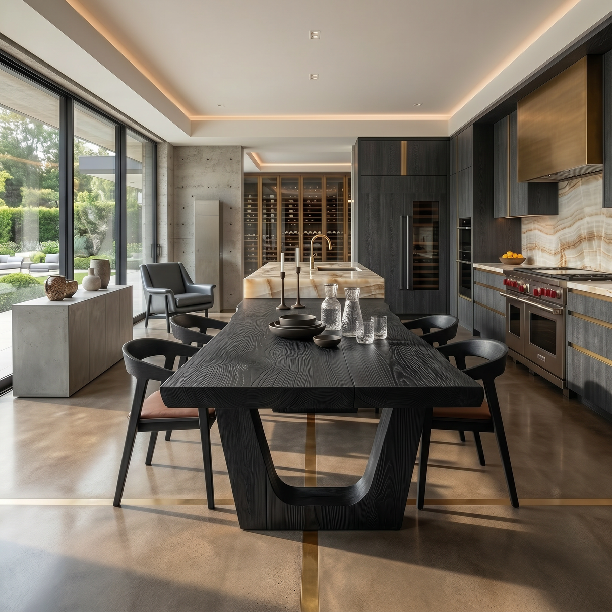 Minimalist Dining Table With Sleek Look For Dining Room