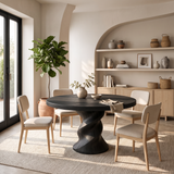 Organic Dining Table With Helix Base For Designer Dining Space