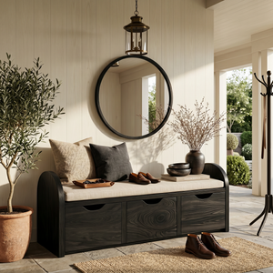 Rustic Shoe Organizer Cabinet For Farmhouse Entryway Display Corner