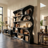 Minimalist Sculptural Bookshelf Display Organizer For Home Office