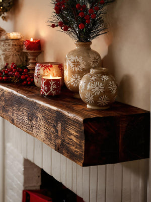 Rustic Fireplace Mantel Shelf For Living Room