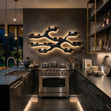 Modern Wine Rack Wall Display For Kitchen And Dining Area