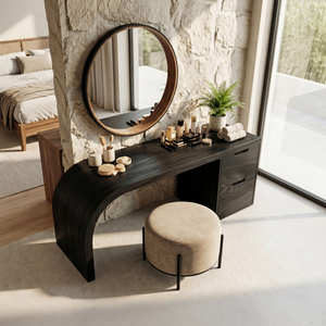 Industrial Vanity Table Home Office Makeup Area Dressing Space