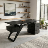 Modern Executive Desk With Sculptural Geometric Design For Workspace