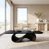 Modern Coffee Table With Organic Curved Base For Living Room
