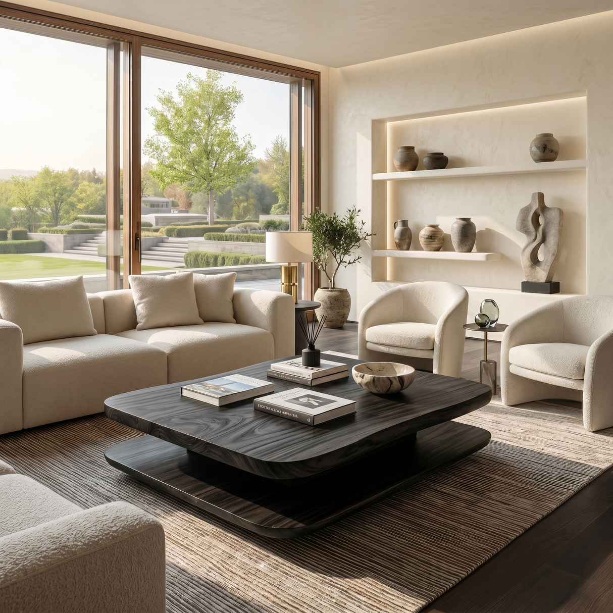 Minimalist Coffee Table Two Layers For Living Decor