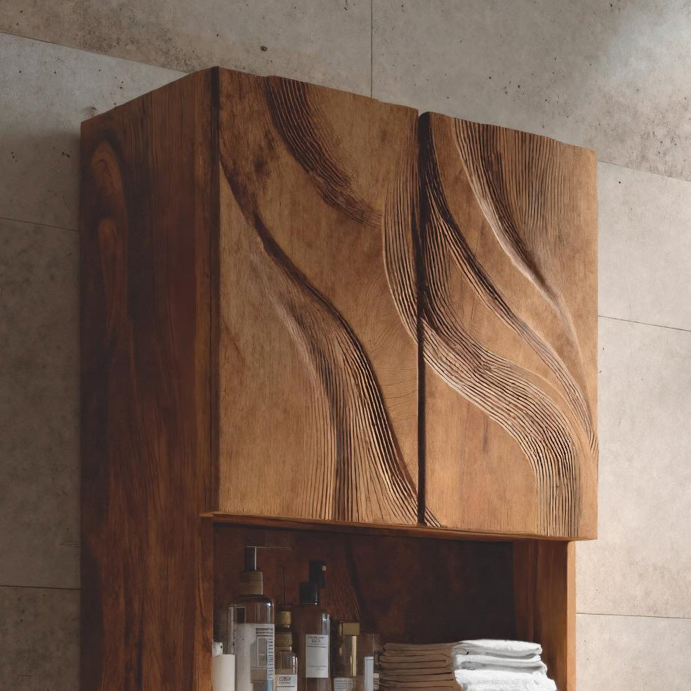 Handcrafted Carved Bathroom Cabinet For Modern Bathroom