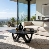 Minimalist Wooden Round Coffee Table For Living Room Decor